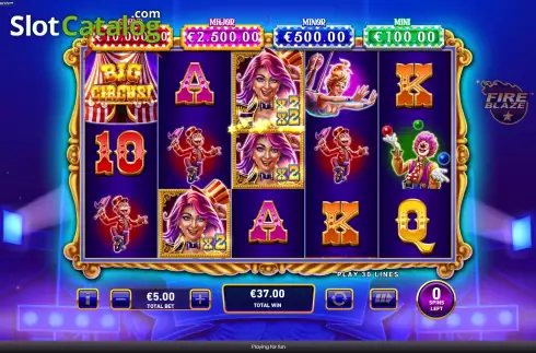 Οθόνη8. Mega Fire Blaze Big Circus Κουλοχέρης 