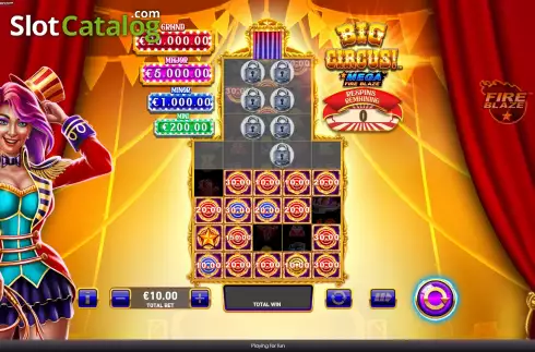 Οθόνη9. Mega Fire Blaze Big Circus Κουλοχέρης 