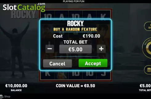 Οθόνη5. Rocky (Rarestone Gaming) Κουλοχέρης