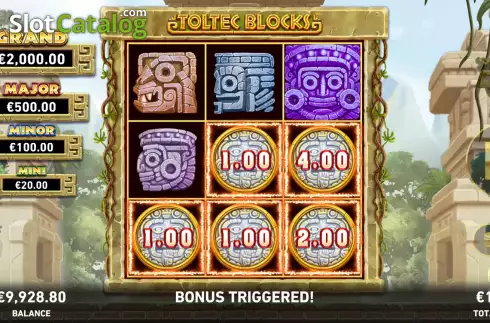 Οθόνη7. Fire Blaze: Toltec Blocks Κουλοχέρης