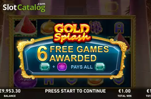 Οθόνη9. Gold Splash: Toots Froots Κουλοχέρης