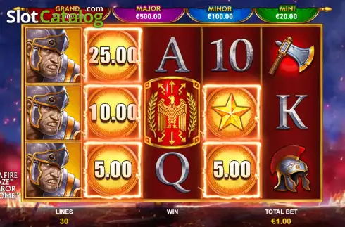 Οθόνη3. Emperor Of Rome Mega Fire Blaze Κουλοχέρης