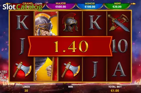 Οθόνη5. Emperor Of Rome Mega Fire Blaze Κουλοχέρης