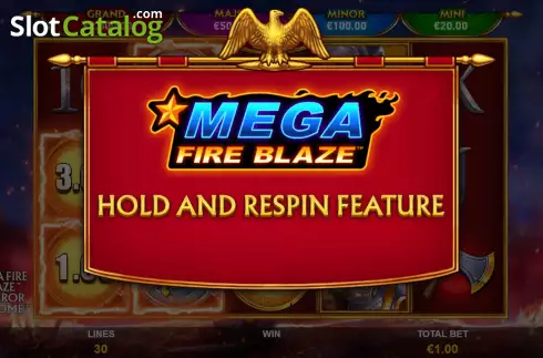 Οθόνη7. Emperor Of Rome Mega Fire Blaze Κουλοχέρης