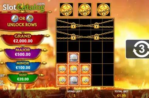 Οθόνη8. Emperor Of Rome Mega Fire Blaze Κουλοχέρης