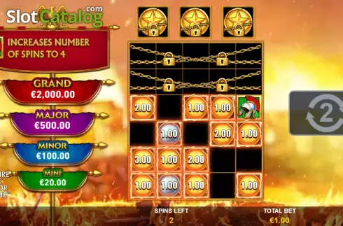 Οθόνη9. Emperor Of Rome Mega Fire Blaze Κουλοχέρης
