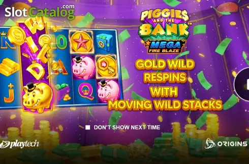 Οθόνη2. Piggies And The Bank Mega Fire Blaze Κουλοχέρης 