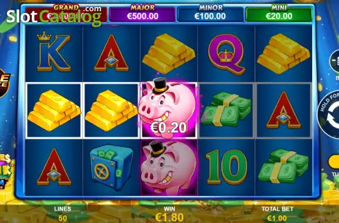 Οθόνη5. Piggies And The Bank Mega Fire Blaze Κουλοχέρης 