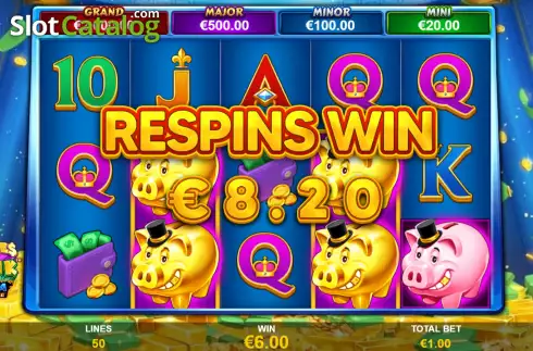 Οθόνη8. Piggies And The Bank Mega Fire Blaze Κουλοχέρης 
