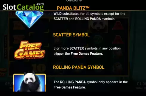 Οθόνη9. Panda Blitz Κουλοχέρης