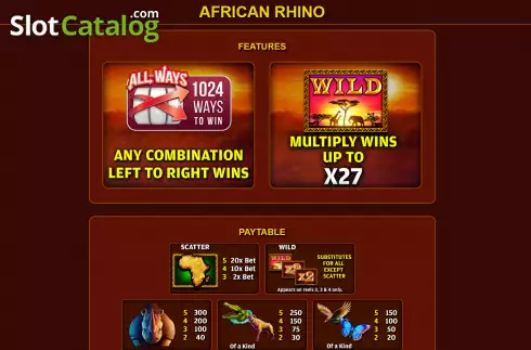 Οθόνη5. African Rhino Κουλοχέρης