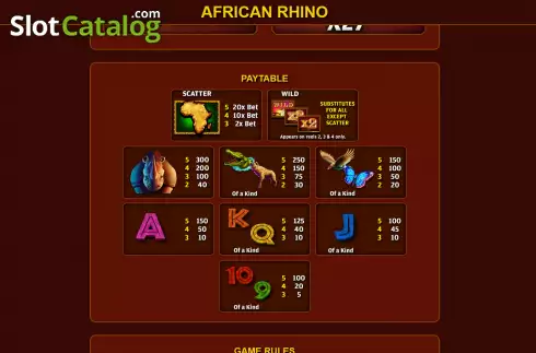 Οθόνη6. African Rhino Κουλοχέρης