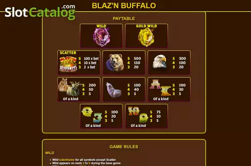 Οθόνη7. Blaz'n Buffalo Κουλοχέρης 