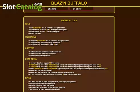 Οθόνη8. Blaz'n Buffalo Κουλοχέρης 