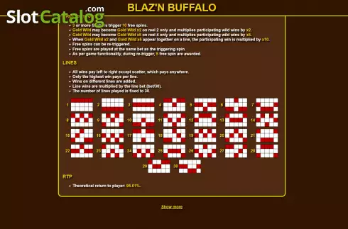Οθόνη9. Blaz'n Buffalo Κουλοχέρης 
