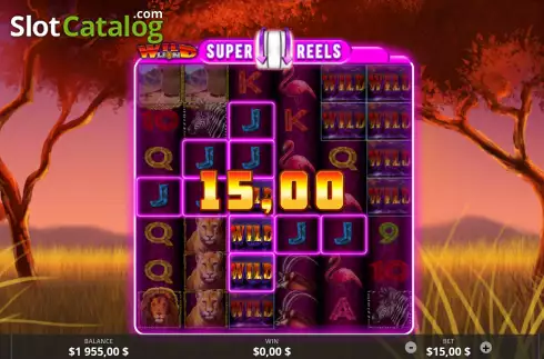 Οθόνη3. Wild Lion Super Reels Κουλοχέρης 
