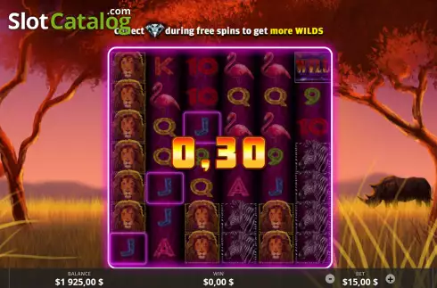 Οθόνη4. Wild Lion Super Reels Κουλοχέρης 