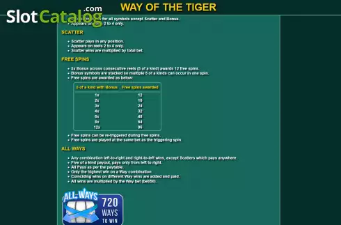 Οθόνη7. Way of the Tiger (Ready Play Gaming) Κουλοχέρης