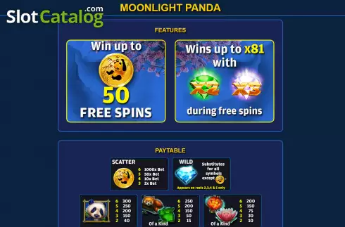 Οθόνη6. Moonlight Panda Κουλοχέρης 