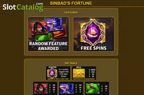 Οθόνη5. Sinbads Fortune Κουλοχέρης