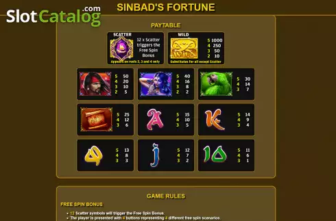 Οθόνη6. Sinbads Fortune Κουλοχέρης