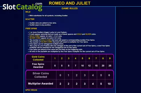 Οθόνη8. Romeo and Juliet (Ready Play Gaming) Κουλοχέρης