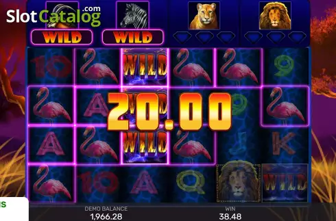Οθόνη3. Wild Lion with Reel Bingo Κουλοχέρης 