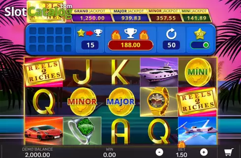 Οθόνη2. Reels 2 Riches with Reel Bingo Κουλοχέρης