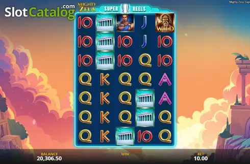 Οθόνη2. Mighty Zeus - Super Reels Κουλοχέρης
