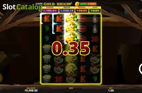 Οθόνη3. Gold Diggin' Super Spinner Κουλοχέρης