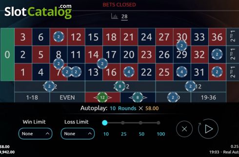 Οθόνη2. Real Auto Roulette Κουλοχέρης