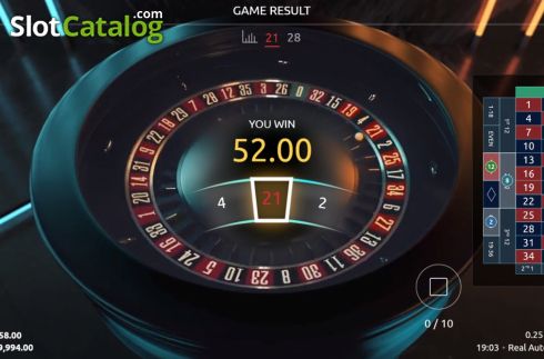 Οθόνη3. Real Auto Roulette Κουλοχέρης