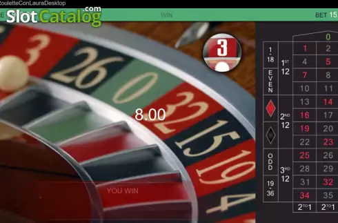 Οθόνη6. Real Roulette con Laura Κουλοχέρης 