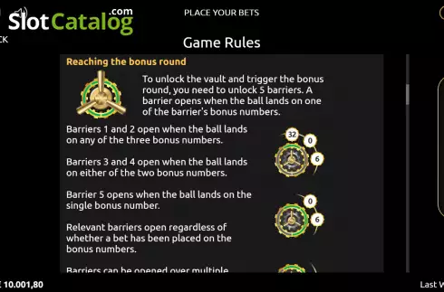 Οθόνη5. Vault Run Roulette Κουλοχέρης