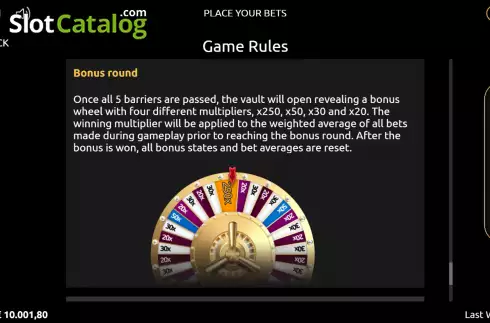 Οθόνη6. Vault Run Roulette Κουλοχέρης