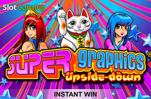 Super Graphics Upside-Down Pull Tab Λογότυπο Super Graphics Upside-Down Pull Tab Λογότυπο