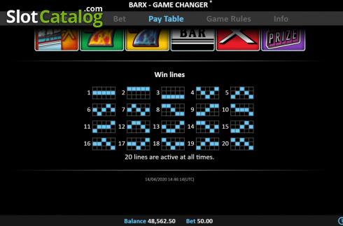 Οθόνη9. Bar-X Game Changer Κουλοχέρης