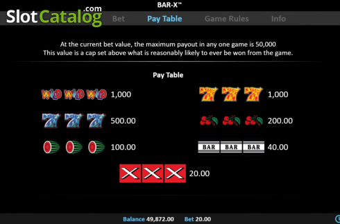 Οθόνη7. Bar-X Pull Tab Κουλοχέρης