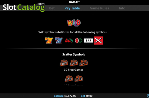 Οθόνη8. Bar-X Pull Tab Κουλοχέρης
