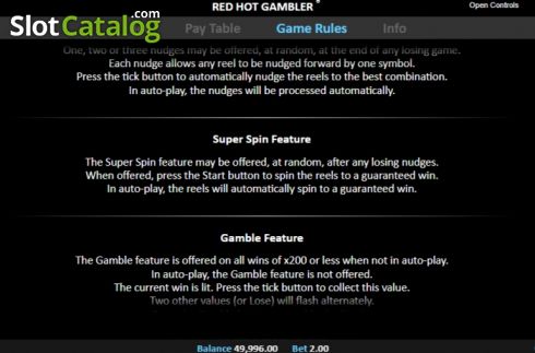 Οθόνη9. Red Hot Gambler Κουλοχέρης