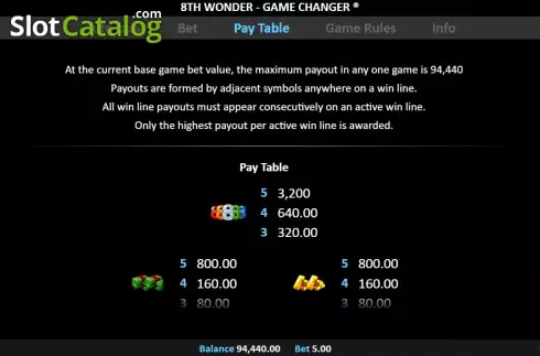 Οθόνη7. 8th Wonder Game Changer Κουλοχέρης 