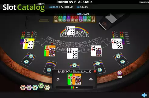 Οθόνη7. Rainbow Blackjack Κουλοχέρης