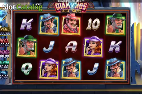 Οθόνη2. Diamonds Stick 'Em Up Κουλοχέρης