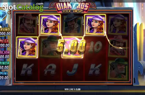 Οθόνη3. Diamonds Stick 'Em Up Κουλοχέρης