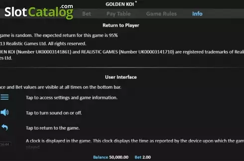 Πίνακας πληρωμών 3. Golden Koi Pull Tab Κουλοχέρης