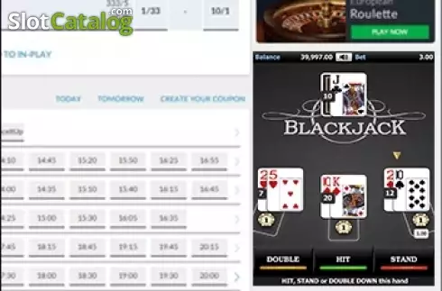 Οθόνη2. Blackjack (Mini Games) Κουλοχέρης 