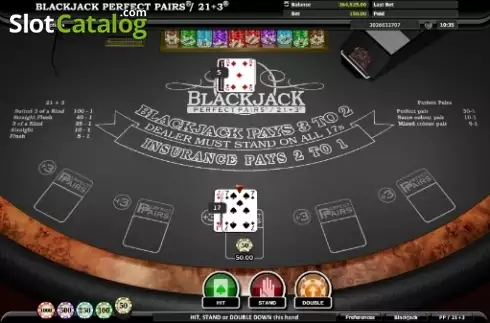 Οθόνη2. Blackjack Perfect Pairs / 21+3 Κουλοχέρης