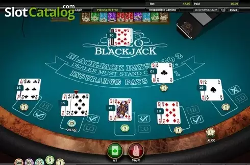 Οθόνη3. Hi Lo Blackjack Κουλοχέρης