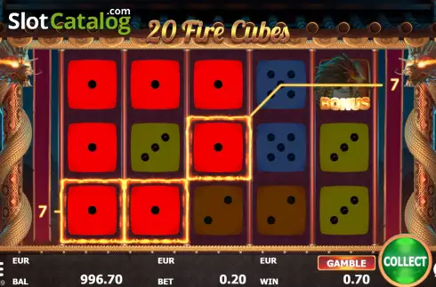 Οθόνη3. 20 Fire Cubes Κουλοχέρης