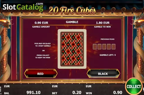 Οθόνη5. 20 Fire Cubes Κουλοχέρης